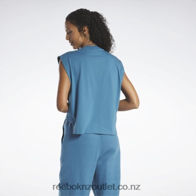 Steely Blue S23-R 2B4626858 Classics Jersey Muscle Tank Top Reebok Women
