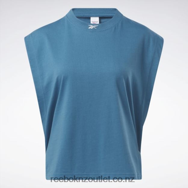 Steely Blue S23-R 2B4626858 Classics Jersey Muscle Tank Top Reebok Women