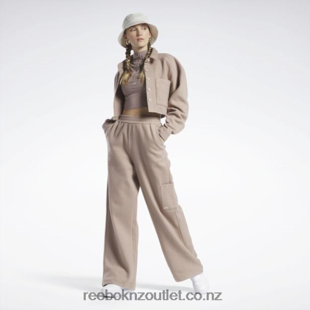 Taupe 2B4626748 Classics Cropped Fitted Jersey Tank Top Reebok Women