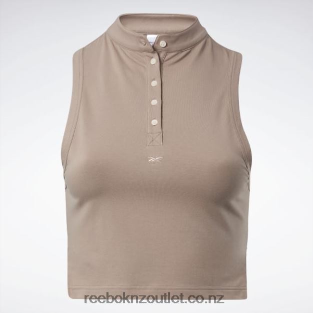 Taupe 2B4626764 Classics Cotton Jersey Tank Top (Plus Size) Reebok Women