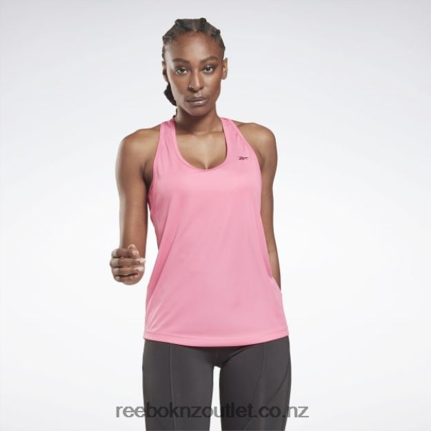 True Pink 2B4626657 Mesh Back Tank Top Reebok Women