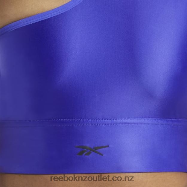 Ultima Purple 2B4626431 Cardi B One-Shoulder Crop Tank Top Reebok Women