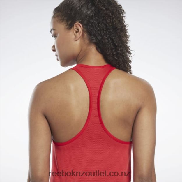 Vector Red 2B4626392 Workout Ready Mesh Back Tank Top Reebok Women