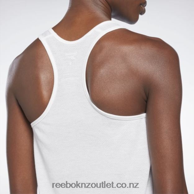 White 2B4626914 Workout Ready Supremium Big Logo Tank Top Reebok Women