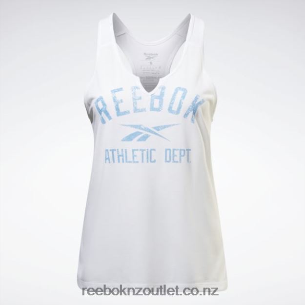 White 2B4626914 Workout Ready Supremium Big Logo Tank Top Reebok Women
