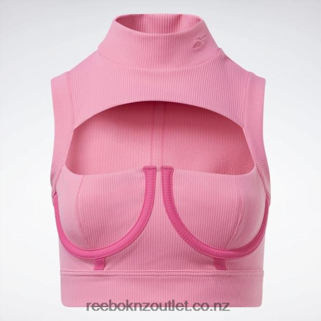 Astro Pink/Pink Fusion 2B4626479 Cardi B Crop Top (Plus Size) Reebok Women