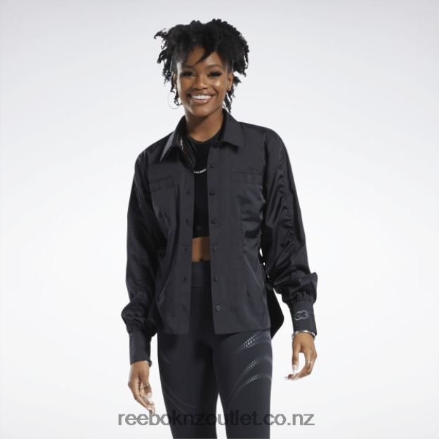 Black 2B4626342 Cardi B Top Reebok Women