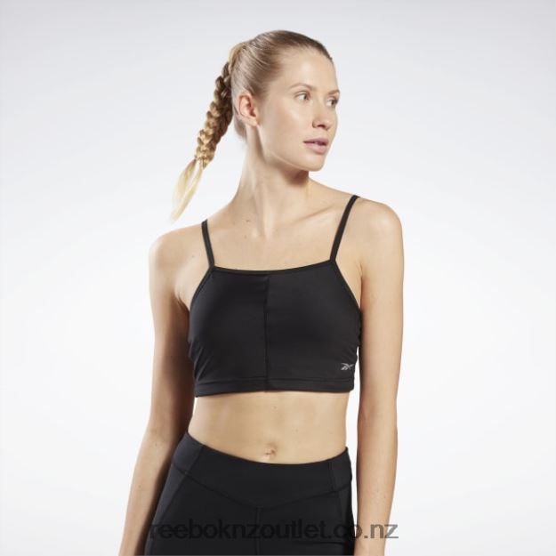 Black 2B4626917 Yoga Performance Rib Crop Top Reebok Women