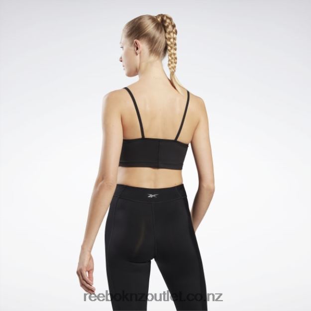 Black 2B4626917 Yoga Performance Rib Crop Top Reebok Women