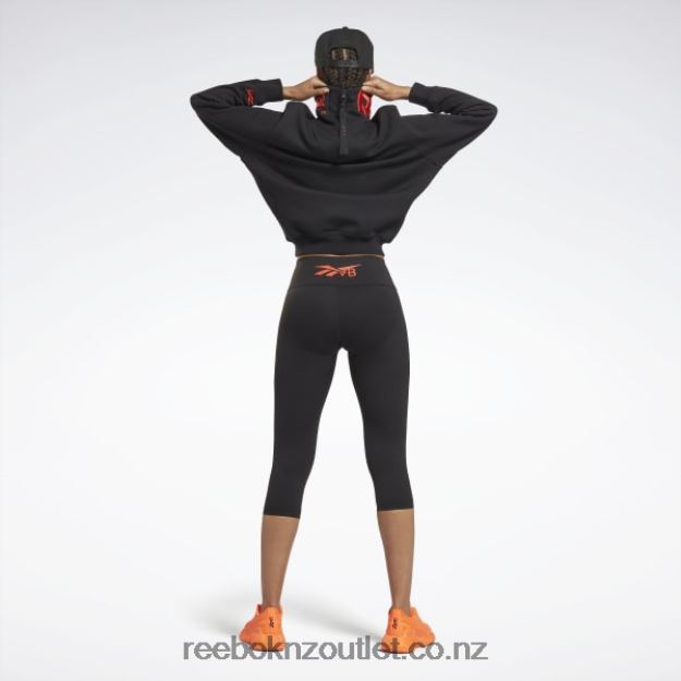 Black/Ultima Orange 2B4626401 Victoria Beckham Cowl Neck Jumper Reebok Women