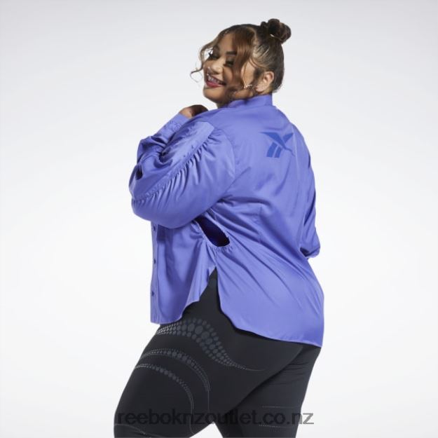 Purple Vibe 2B4626361 Cardi B Top (Plus Size) Reebok Women