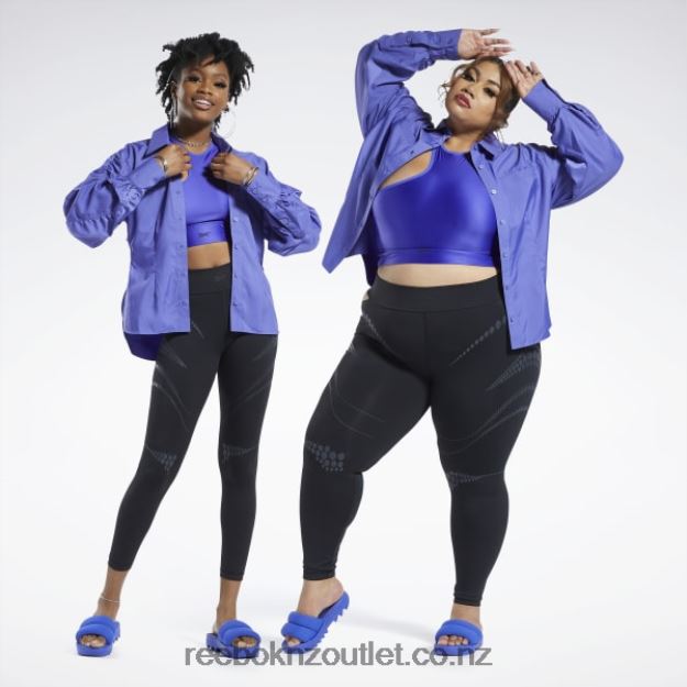 Purple Vibe 2B4626361 Cardi B Top (Plus Size) Reebok Women