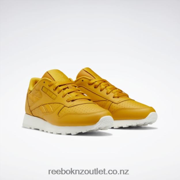 Bright Ochre/Chalk 2B4626239 Classic Leather Women\'s Shoes Reebok