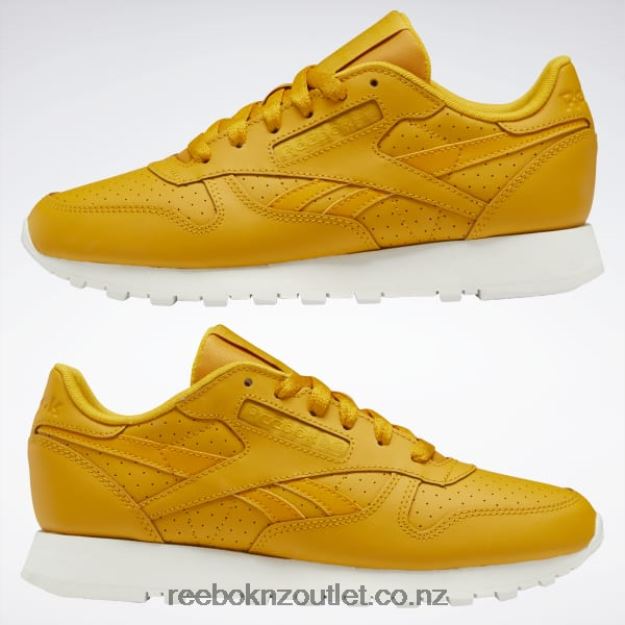 Bright Ochre/Chalk 2B4626239 Classic Leather Women\'s Shoes Reebok