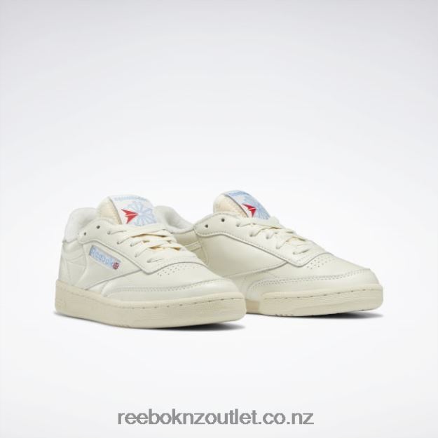 Chalk/Alabaster/Sky Blue 2B46268 Club C 85 Vintage Women\'s Shoes Reebok