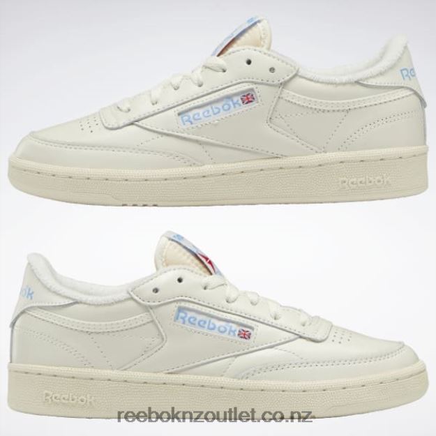 Chalk/Alabaster/Sky Blue 2B46268 Club C 85 Vintage Women\'s Shoes Reebok