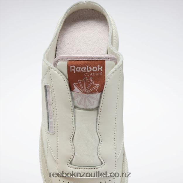 Chalk/Baked Earth/Frost Berry 2B4626763 Club C Laceless Mule Women\'s Shoes Reebok