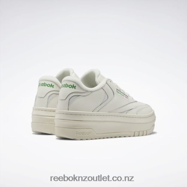 Chalk/Glen Green 2B46263 Club C Extra Women\'s Shoes Reebok