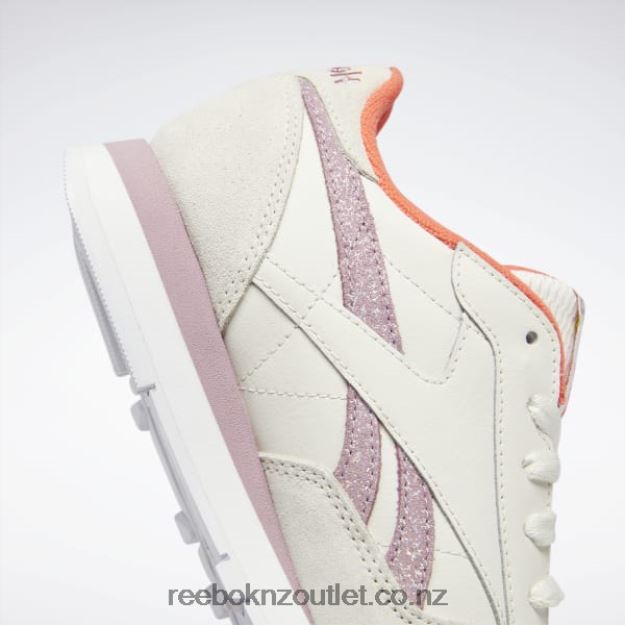 Chalk/Infused Lilac/Ftwr White 2B462681 Classic Leather Women\'s Shoes Reebok