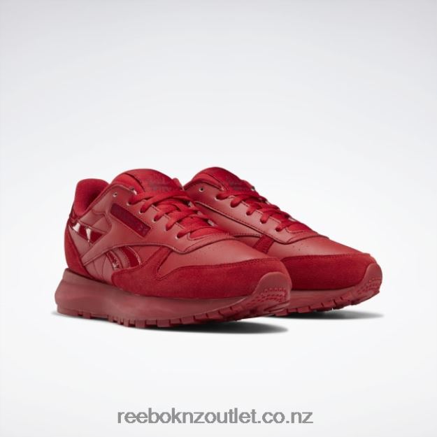 Flash Red/Classic Burgundy 2B4626231 Classic Leather SP Women\'s Shoes Reebok
