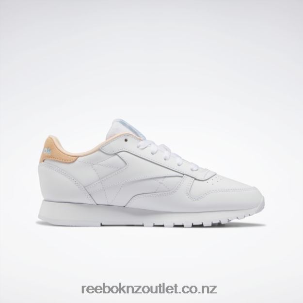 Ftwr White/Blue Pearl/Aura Orange 2B4626424 Classic Leather Women\'s Shoes Reebok