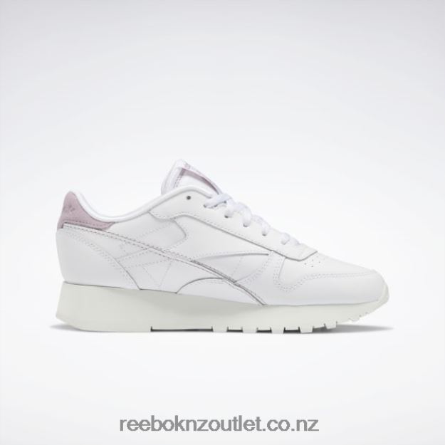 Ftwr White/Chalk/Infused Lilac 2B4626209 Classic Leather Make It Yours Women\'s Shoes Reebok