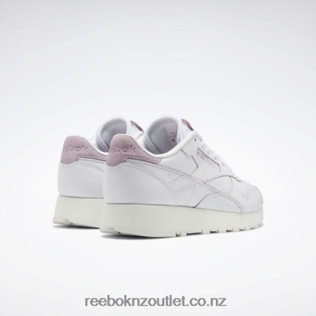 Ftwr White/Chalk/Infused Lilac 2B4626209 Classic Leather Make It Yours Women\'s Shoes Reebok