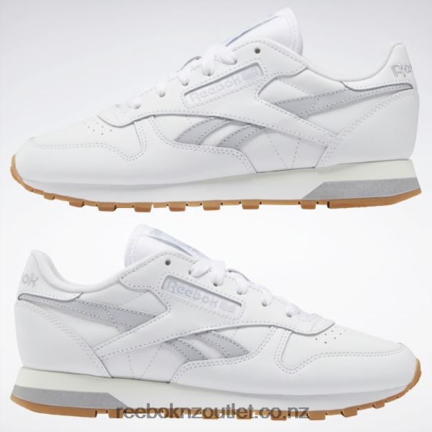 Ftwr White/Cold Grey 2/Chalk 2B4626223 Classic Leather Women\'s Shoes Reebok