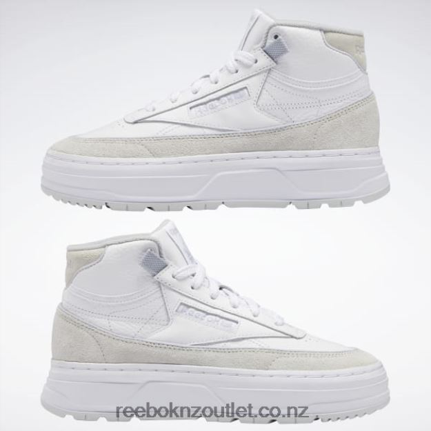 Ftwr White/Cold Grey/Cold Grey 2 2B4626262 Club C Geo Mid Women\'s Shoes Reebok