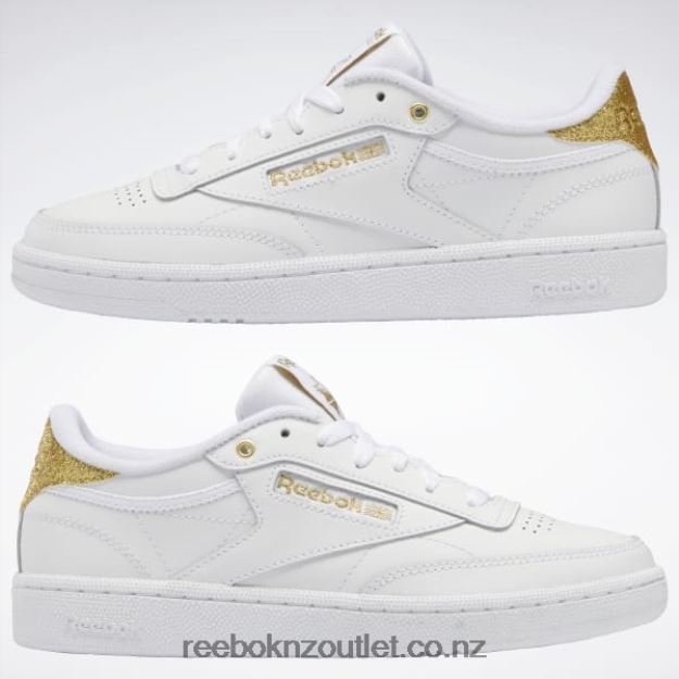 Ftwr White/Gold Met. 2B4626404 Club C 85 Women\'s Shoes Reebok