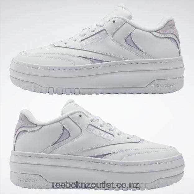 Ftwr White/Luminous Lilac 2B462652 Club C Extra Women\'s Shoes Reebok