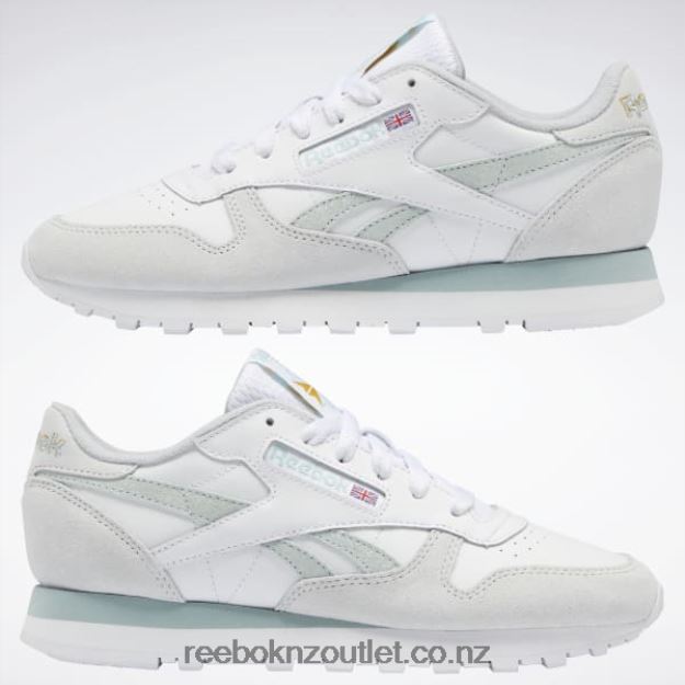 Ftwr White/Seaside Grey/Cold Grey 2B4626968 Classic Leather Women\'s Shoes Reebok