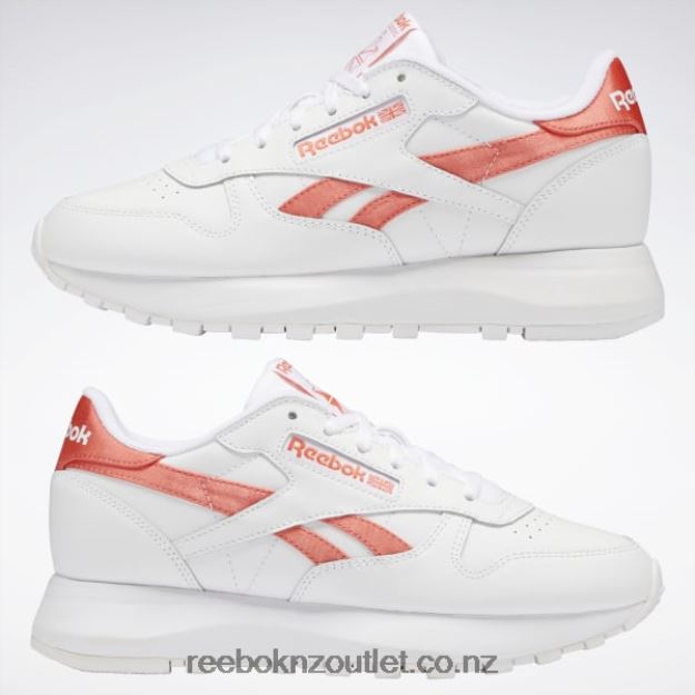 Ftwr White/Semi Orange Flare 2B4626290 Classic Leather SP Women\'s Shoes Reebok