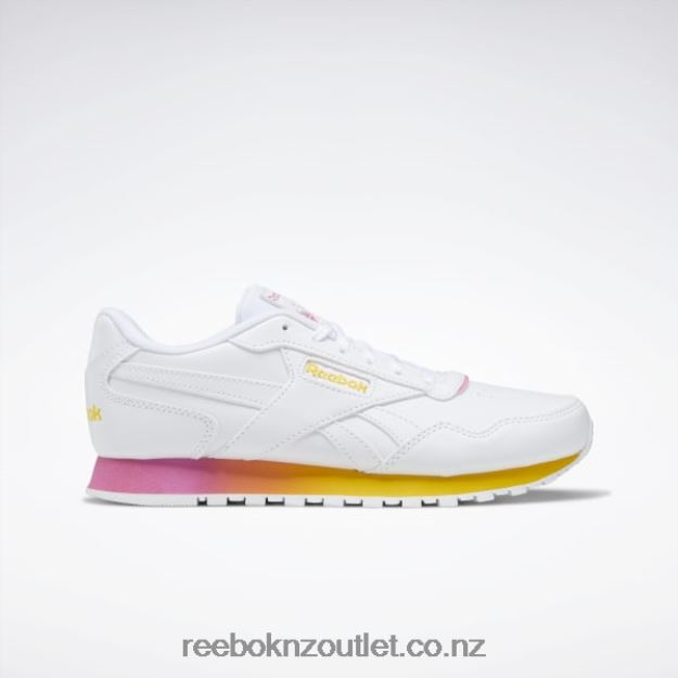 Ftwr White/True Pink/Always Yellow 2B4626826 Classic Harman Run Women's Shoes Reebok