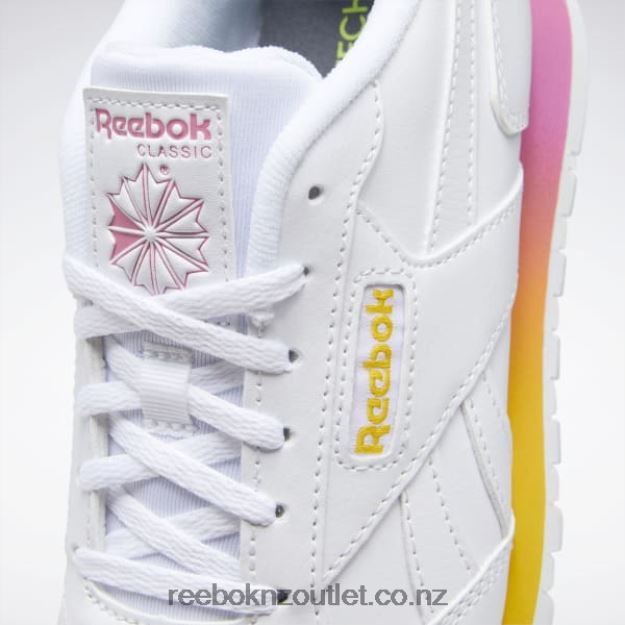 Ftwr White/True Pink/Always Yellow 2B4626826 Classic Harman Run Women\'s Shoes Reebok