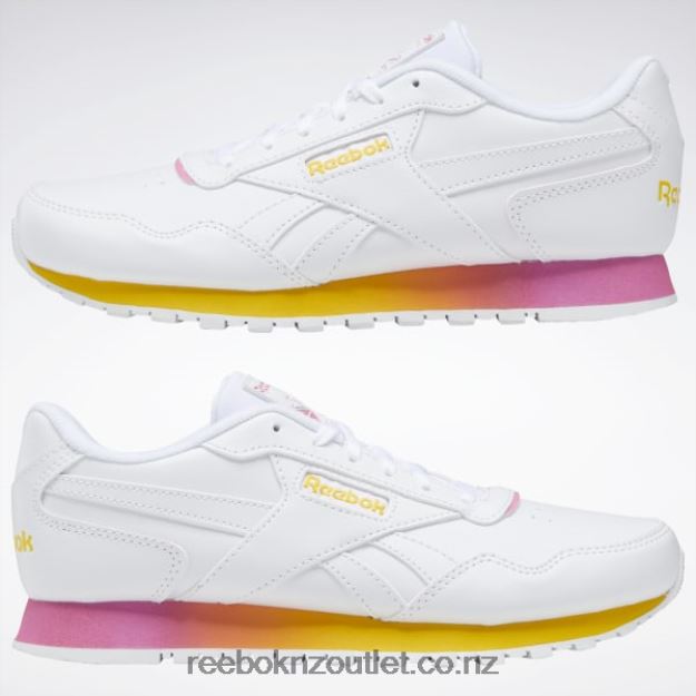 Ftwr White/True Pink/Always Yellow 2B4626826 Classic Harman Run Women\'s Shoes Reebok