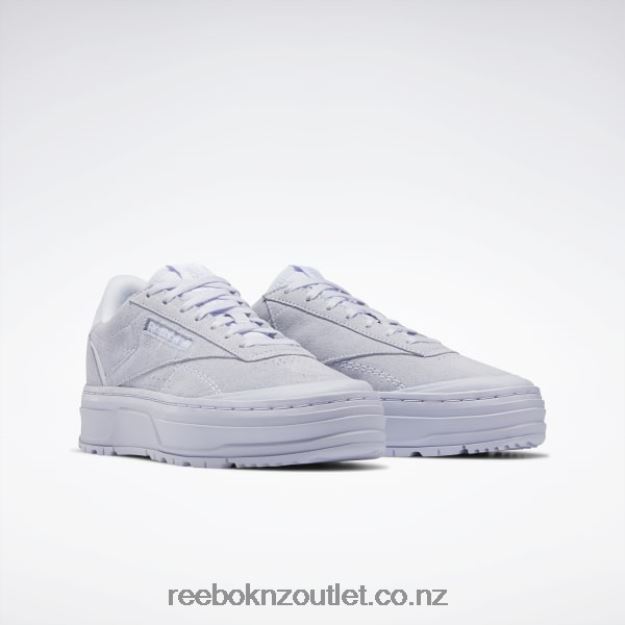 Lucid Lilac 2B4626957 Club C Double GEO Women\'s Shoes Reebok