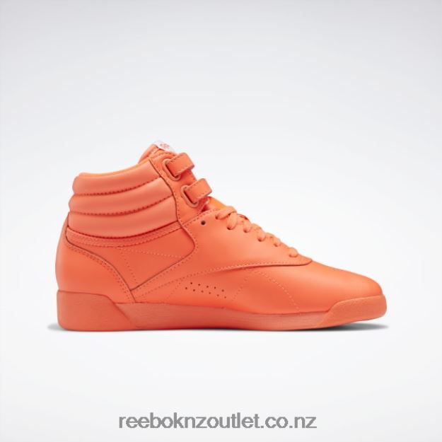 Orange Flare/Ftwr White 2B4626141 Freestyle Hi Women\'s Shoes Reebok
