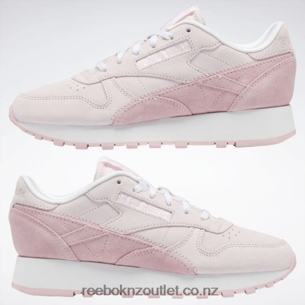 Porcelain Pink/Pink Glow/Ftwr White 2B4626205 Classic Leather Women\'s Shoes Reebok