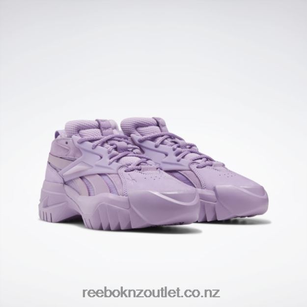 Puzzled Purple 2B4626421 Cardi B Club C V2 Women\'s Shoes Reebok