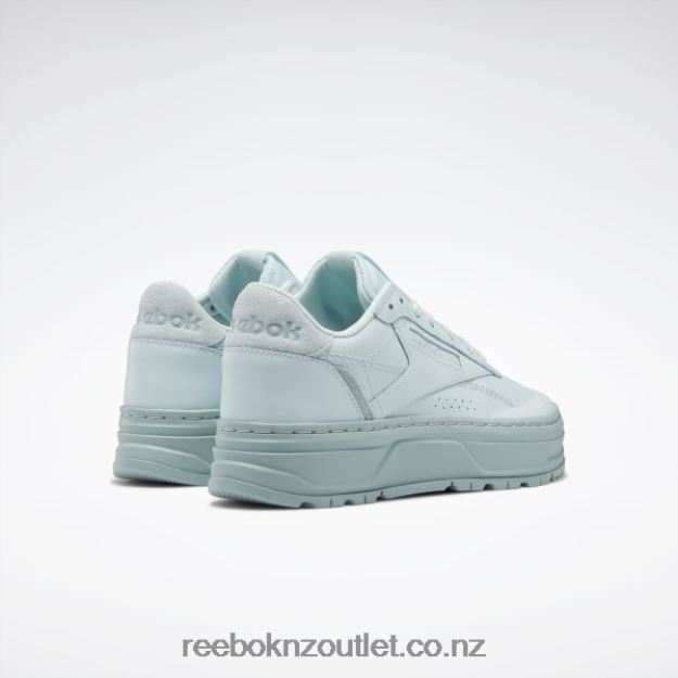 Whisper Blue/Seaside Grey 2B4626460 Club C Double Geo Women\'s Shoes Reebok