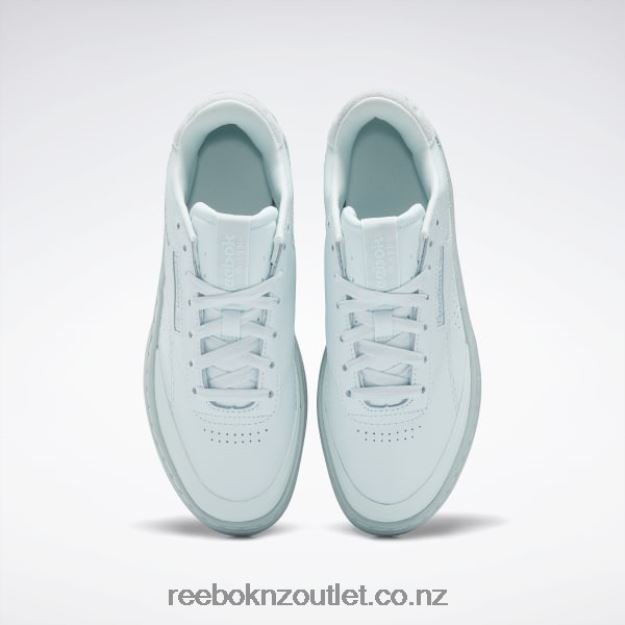 Whisper Blue/Seaside Grey 2B4626460 Club C Double Geo Women\'s Shoes Reebok