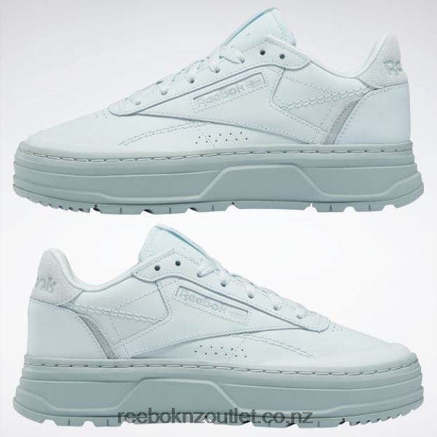 Whisper Blue/Seaside Grey 2B4626460 Club C Double Geo Women\'s Shoes Reebok