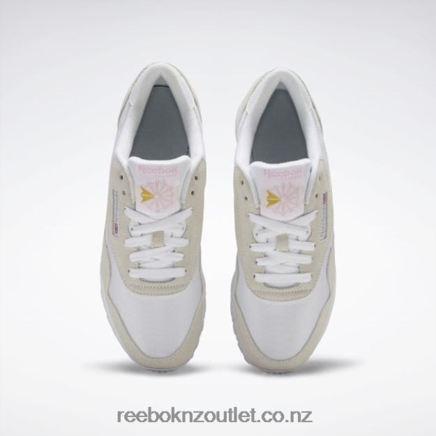 White/Light Grey 2B4626467 Classic Nylon Women\'s Shoes Reebok