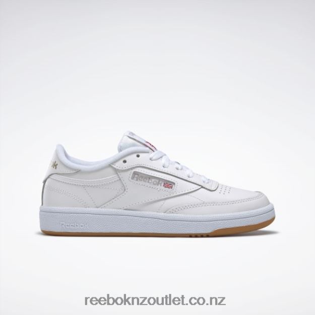 White/Light Grey/Gum 2B462657 Club C 85 Shoes Reebok Women