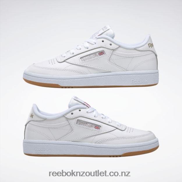 White/Light Grey/Gum 2B462657 Club C 85 Shoes Reebok Women
