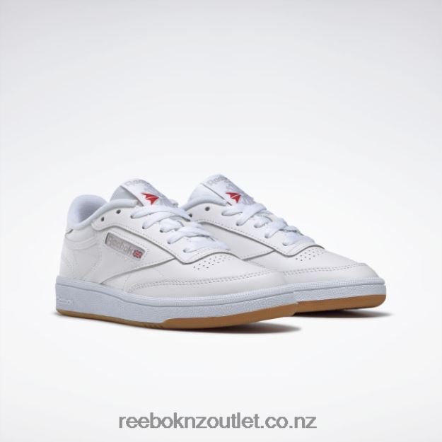 White/Light Grey/Gum 2B462657 Club C 85 Shoes Reebok Women