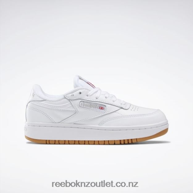 White/Reebok Rubber Gum-07 2B46265 Club C Double Shoes Reebok Women