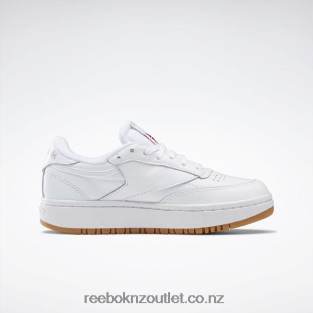 White/Reebok Rubber Gum-07 2B46265 Club C Double Shoes Reebok Women