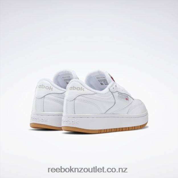 White/Reebok Rubber Gum-07 2B46265 Club C Double Shoes Reebok Women